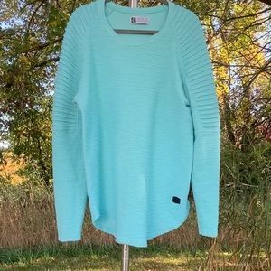 Leif Nelson:  XXL French terry sweatshirt in aqua blue.